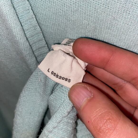 Hessnatur Cotton Linen Light Blue Button Down Cardigan Sweater Womens Size 10/12 - Picture 3 of 5